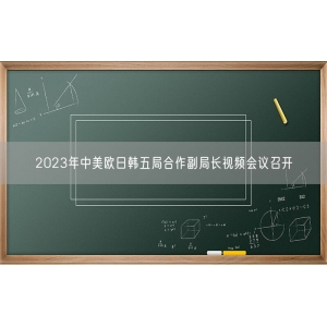 2023年中美欧日韩五局合作副局长视频会议召开